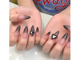 【アクリル】黒グラネイル