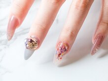 ソウ 難波店 nail salon Sou/キラキラ散らばりnail