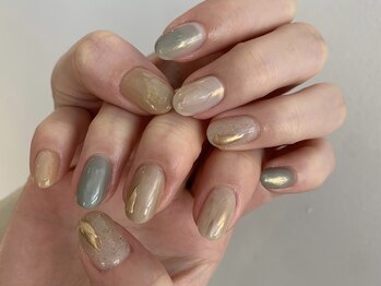 クルネ(QULNE)/くすみブルー/ニュアンス