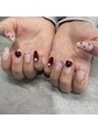 ネイルアイラッシュサロン ジョアアンジェ 難波店(joie ange) ニュアンスだけじゃなく可愛い系も♪