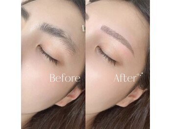ニウ(niu)/eyebrow wax before→after