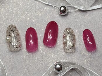 パープルの爪屋/シアーカラー×ギラギララメ