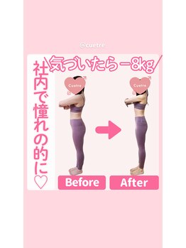 女性用パーソナルジム&エステ &nbsp;キュートレCuetre 新富町・築地店【3/7開店（予定）】/こんな変化がありました♪