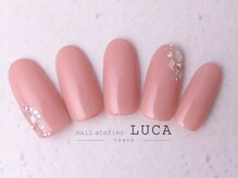 ネイルアトリエルカ(nail atelier LUCA)/W-563 大人上品桜色シェルネイル