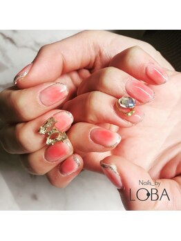 ローバ(LOBA)/チークネイル☆ワンホンネイル