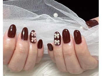 ジェー エス シー ネイル(J.S.C.nail)/ワンカラー/ブラウン/冬ネイル