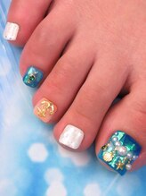 カラーズ 浜松店(colors)/ブルー×オーロラベール×ホイル