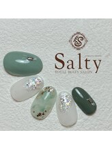 ネイルアンドアイラッシュサロン ソルティ 寺田町(salty)/ニュアンスネイル