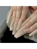 【HAND】長さ出し10本＋ワンカラー/ラメ/フラッシュネイル　 ￥13000