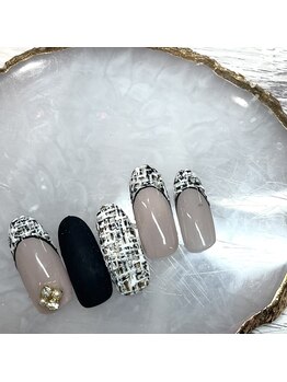 ネイルクイーン(Nail Queen)/ツイードネイル¥9000♪