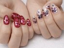 バレンタインネイル
