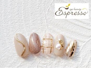 エスプレッソ アイビューティーアンドネイル 新百合ヶ丘店(Espresso)/チェックネイル　ぷっくりネイル