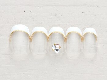 ノーネイル 有明ガーデン(NO NAIL ARIAKE)の写真/【フレンチ¥3990】毎月変わるデザインは必見!お好きな色に変更OK◎安くてデザインが可愛いと大人気♪有明駅