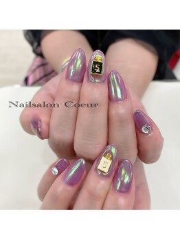 ネイルサロン クール(Nailsalon Coeur)/メタリック オーロラネイル