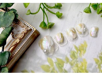 ネイルサロン&スクール ジーナ(GINA)/キラキラニュアンスフットネイル