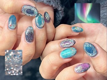 ヌル ネイル 堀江(NURU NAIL HORIE)/オーロラマグネットニュアンス☆