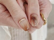 Best Nail 銀座店【ワンホンネイル・スカルプ・パラジェル・上品ジェルネイル】/マットべっ甲ネイル持ち込み