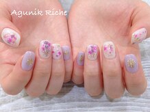 アグニークリッシェ(Agunik Riche)/【押し花ネイル】