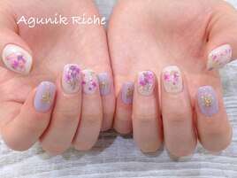 【押し花ネイル】