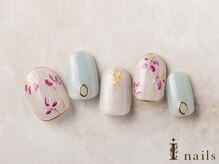 アイネイルズ 横浜EAST店(I-nails)/くすみ大人春フラワーネイル