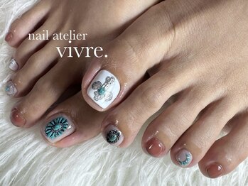 ヴィーヴル(vivre.)/ジュエリー/ターコイズ/クロス