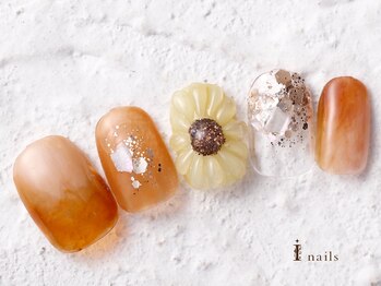 アイネイルズ 横浜WEST店(I-nails)/ぷくぷくお花ニュアンス8480円