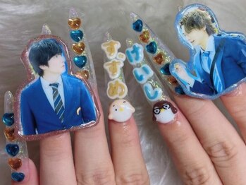 ネイルサロン ネイルズゴーゴー 渋谷店(NAILSGOGO)の写真/［渋谷駅］『推しネイル』あなたの推しをミニキャラにして3Dネイルをその場で作ります！衣装モチーフもOK★