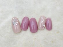 シード(Seed)/冬ネイル9900円/ハート雪の結晶