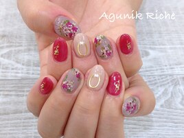 【押し花ネイル】