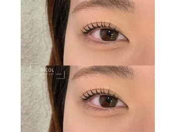 リコル(Ricol)の写真/【韓国風★束感まつ毛パーマ+コーティング付¥5900】平行眉アイブロウセット¥8800も♪SNSでも大人気◎