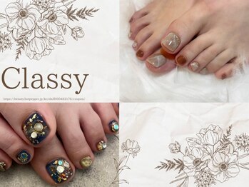 クラッシー(Classy)の写真/ご新規様は初回オフ無料★FOOTワンカラーorラメグラ¥6500~ご用意!マグネット・ミラー・フラッシュも豊富♪