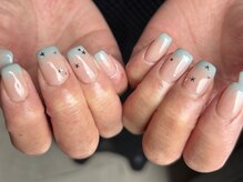 ヨウネイル(you nail)の雰囲気（爽やかカラーで涼しげに！さり気ない星がかわいい！）
