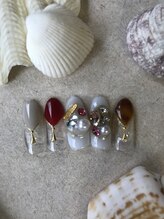 アネラ アイラッシュアンドネイル 六本木店(Anela Eyelash&nail)/☆べっ甲×ビジュー☆