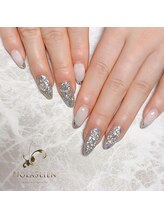 ノーラスリエン(Nolaslien)/ガラスフレンチグリッターネイル