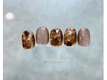 ネイルズキュー(NAILS CUE)/秋ネイル/ブラウン/べっ甲