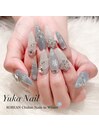 エルサ風♪雪の結晶ネイル