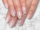 ラメフレンチ☆ホワイトベージュ