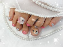 ネイルアンドまつげエクステ リッチエイト 原宿店(Rich8)/フットネイル★人気のキティ♪