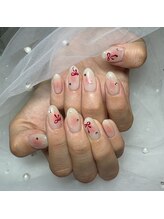 ビー 高槻(be)/オレンジネイル/ネイルデザイン