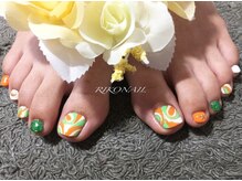 リコ ネイル(RIKO NAIL)/プッチ柄フットネイル