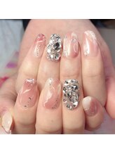 トータルサロン 白べぇーっ プラス/大理石風ネイル