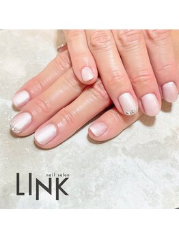 リンク(LINK)/パールピンク＆ガラスフレンチ