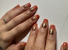 スカイフラワー アイ ネイル(sky flower)/ミラーグラデションネイル