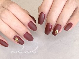 ボルドーマットネイル