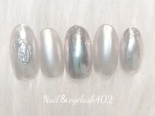 ネイル アンド アイラッシュ ヨンマルニ(Nail&eyelash 402)/プラネットミラーネイル♪