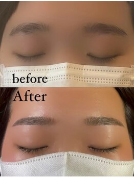 まつげエクステ アンド スクール アンド エステ プティーティドゥール(Putih Tidur)/【まゆ毛/マユ】Before/After