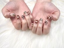 イマージュ(image)/リボン×チェックネイル☆SAYAKA