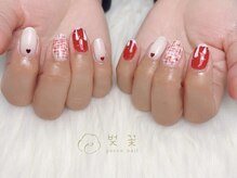 バレンタインネイル