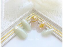 アトリエ リア(atelier Ria)/ミモザとミントの春色ネイル