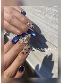 マグネット×ビジューネイル
